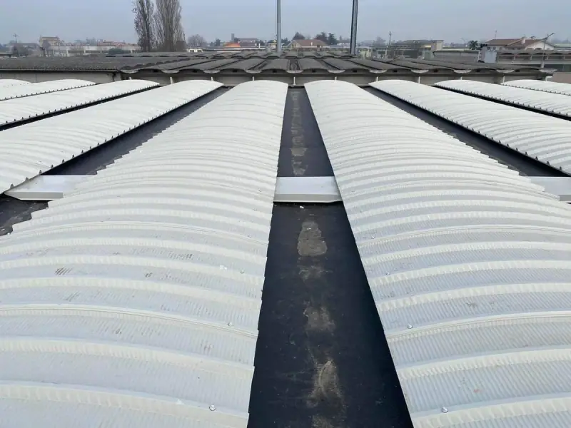 Bonifica amianto Padova, cantiere copertura industriale